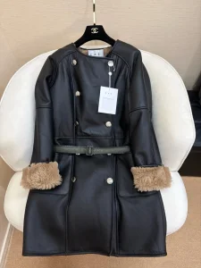 High-End Fashion Top Luxury Replica Womens Fur Leather