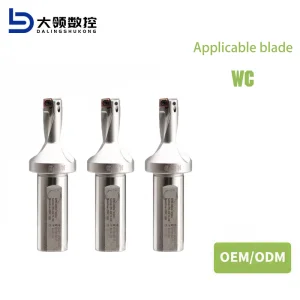 DL OEM/ODM Indexable Quick Change Drill Carbide Cutting Head 3xD Depth Coolant Insert Silver Finish Metal Drilling