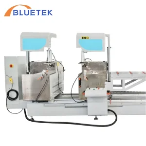 Large Cutting Range 45 Degree UPVC Window Door Making Double Head PVC Window Cutting Machine