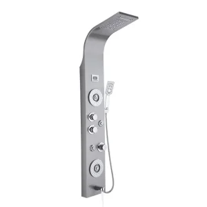 Discount Stainless steel modern shower panel Luxury bathroom shower set