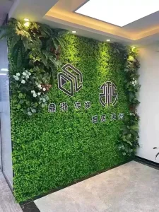 Plastic 3D Customized Style Outdoor Indoor Decoration Moss Artificial Panel Outdoor Flower Wall Green Plant Wall