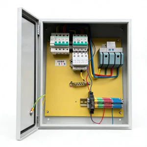 20KW 63A IP54 380V White PV Photovoltaic Grid-Connected Distribution Box Outdoor Solar PV Combiner Box for Power Generation