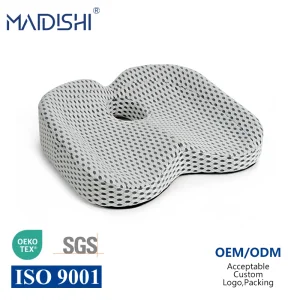 MAIDISHI WJ-287 Triangle Woven Memory Foam Orthopedic Ergonomic Seat Cushion Pillow for Car Bedroom Use Tailbone Pain Relief