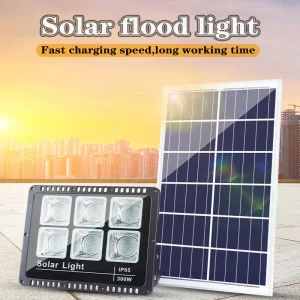 IP66 Waterproof Outdoor Solar Flood Light SMD LED Floodlight 300W Billboard