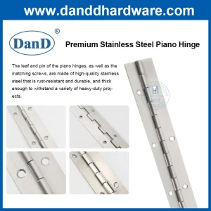 D&D Door Hardware Stainless Steel or Brass Piano Hinge Continuous Hinge