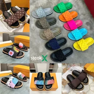 Fashion Designers Sandals Slippers Men Women Brand Genuine Leather Top Quality Luxury