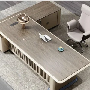 Luxury Modern L-Shaped Executive Office Desk