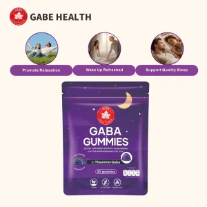 Adult Sleep Aid Chewable Gummies Containing L-Theanine, Melatonin, and Zero Added Sugar Support Nighttime Relaxation and Improve Sleep Quality