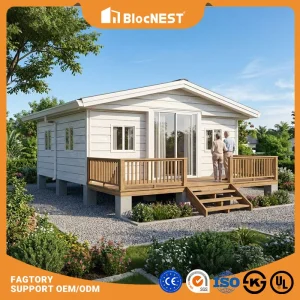 2 Bedroom 1 Bathroom Modern Luxury Prefabricated Modular Prefab Office House Expandable Container House