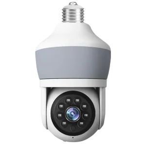 3MP Dual Screen 360 Degrees Smart WiFi Home Audio Tracking Indoor HD Full Color Security Factory CCTV Bulb Camera