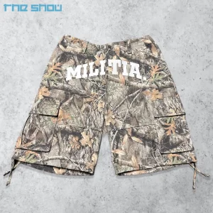 Custom Logo Camouflage Cargo Shorts