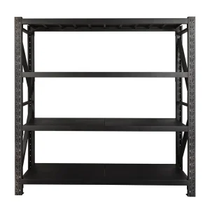 Multi-Level Steel Storage Rack Corrosion Protection Electrostatic Powder Coating 200-500kg Capacity Screw Assembly for Garage