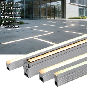High Quality Aluminum LED Linear Ground Lights IP67 Waterproof 12W 1200LM 1000mm Low Voltage Landscape Lighting DC12V Outdoor