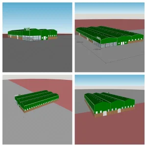 Prefabricated Metal Frame Factory Building Construction; Agricultural Steel Structure Building
