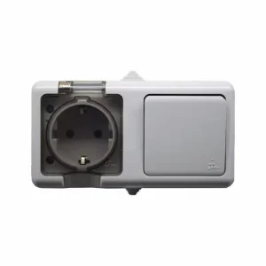 Interruptor e Tomada Externa Honyar Elétrico IP54 Classificado à Prova de Intempéries e à Prova d'Água 10A 16A
