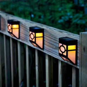 Brightenlux Outdoor Garden Solar Step Lights LED Fence Lamp for Pathway Stair