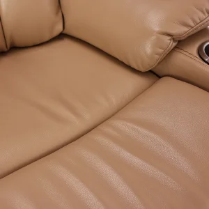 Luxury Heated Wooden Sofa Chair Adjustable Recliner Leather Reclining Sofa