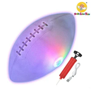 Glow in The Dark Football Light up Rechargeable LED Ball for Kids &amp; Adults, Outdoor Sports, Beach, Camping, Fun Night Game, USB Kids Toys