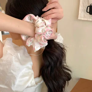 High Quality Floral Hair Band Sweet Fabric Hair Rope Accessories