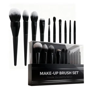 Custom Pink Makeup Brush Set with Logo