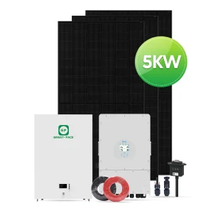 Complete Solar Set Hybrid on Grid Roof Home Energy System