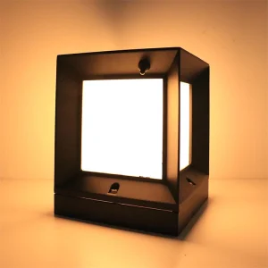 Custom Solar Pillar Lights Outdoor, Waterproof Column Lights Aluminum Exterior Gate Solar Pillar Lamp Supplier, Factory