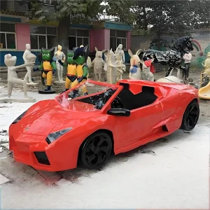 Customized Modern Contemporary Abstract Art Fiberglass Resin Car Statues