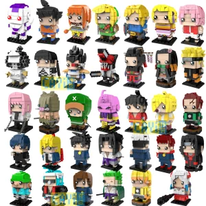 Hot-selling Anime Figures Brick Head Moc Brick Building Block Sets Mini Figures Custom DIY Anime Toy Gift for Kids