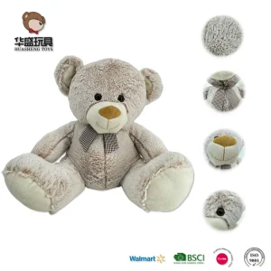 Juguetes de peluche de oso pardo de calidad premium con logo personalizado de oso de peluche