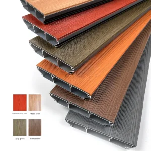 Built-in Aluminium High Strength Flooring Water and Insect Resistant ASA Co-Extruded Decking Aluminium Wood Plastic WPC Decking