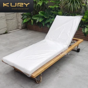Outdoor Furniture Beach Sun Lounger Wooden Modern Sunbed Patio Set Teak Wood Furniture Lounge Chaise