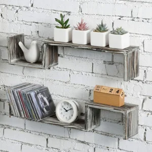 Wooden Craft Irregular Shape Wall Decoration Floating Frame Shelf
