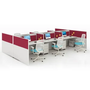 Workspace Office Desk Cubiculos Oficina Table Furniture Modular 4 Person Call Center Cubicles Office Workstation