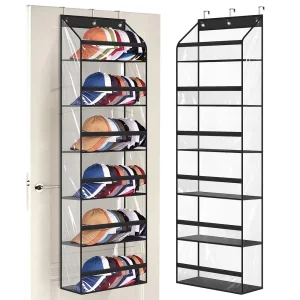 Over Door Hat Rack Holds 72 Caps Hanging Baseball Cap Organizer