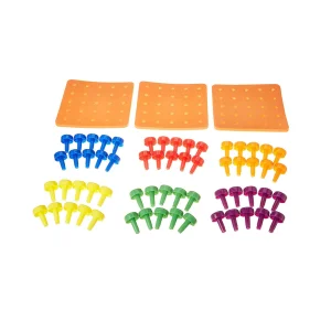 Toddler Peg Board Sensory Toys Montessori Toys for Toddlers Fine Motor Skills Educational Toys 30 Pieces Stackable Peg