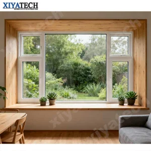 Customized Thermal Break Aluminum Commercial Insulated Fixed Glass Casement Windows