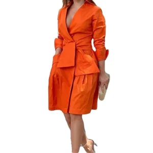 Vestido envolvente irregular clásico
