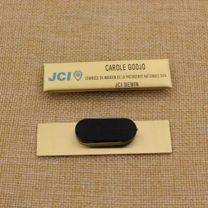 Custom Metal Printing Epoxy Logo Cheap Magnetic Name Badge
