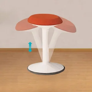 Adjustable Ergonomic Active Balance Standing Table Desk Office Chair Modern Fabric Rocking Stand up Wobble Stool New Design