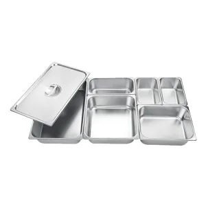 High Quality Stainless Steel Buffet Food Standard 1/4 Kitchenware Ice Cream Pans Steam Table Pan