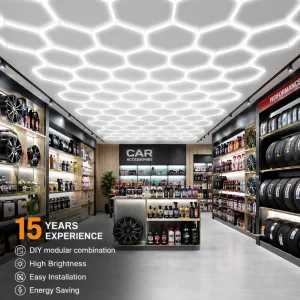 Energy Saving Diy Assembled Hair Salon Station Barbershops Decorative Hexagon Lighting