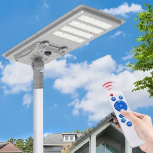 All in One Solar Street Light with Motion Sensor &amp; Dusk to Dawn, IP65waterproof for Road/Parking Lot
