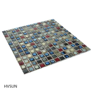 Rainbow Color High Grade Bathroom Glass Mosaic China Factory Supply Water Resistant Easy Clean Home Renovation Wall Backsplash Use