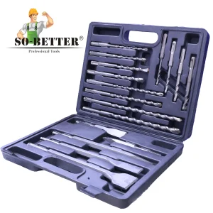 Electric Hammer Drills SDS Plus And Chisel Set 17pcs For Concrete Stone Working