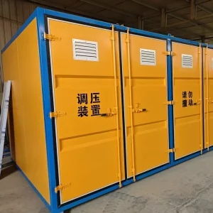 High Flow Capacity CNG Prms 250 Barg Inlet to 1 Barg Outlet Regulating Skid