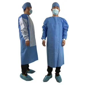 Reinforced Sterile Packaging, Fluid-Resistant Chest, and Secure Elastic Cuffs Surgical Gown