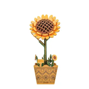 CE Certification DIY Wooden Sunflower Pot Kit