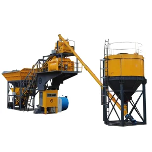 2024 Small Mobile Concrete Mixing Plant YHZS25YHZS35 PLC-controlled Full-automatic Production Line with Free Foundation