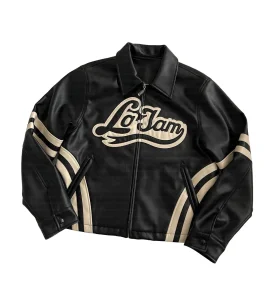 Custom Fashion Zip up Embroidery Logo Retro Vintage Streetwear Motorcycle Motorbike PU Cropped Men's Leather Jackets