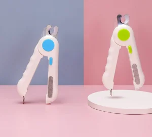 Cuidado de patas de gato mascota, cortauñas para perros con luz LED, tijeras cortadoras de uñas